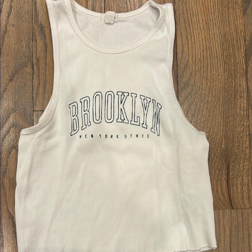 Garage White Brooklyn Tank Top - runs small